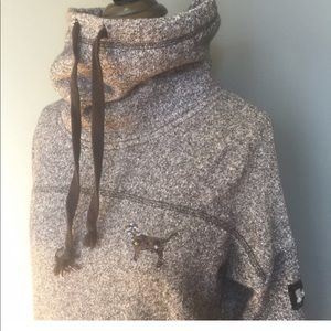 Vs pink sequin cowneck hoodie